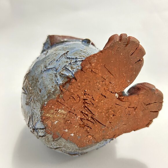 Vintage Sara Meadows Balloon People Pottery Signed wizard holding a star wand - Picture 11 of 11